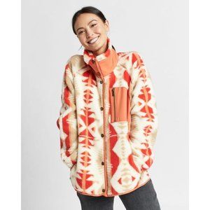 Pendleton Women's Pike Print Snap Front Fleece Jacket- Mangos Los Lunas- SMALL